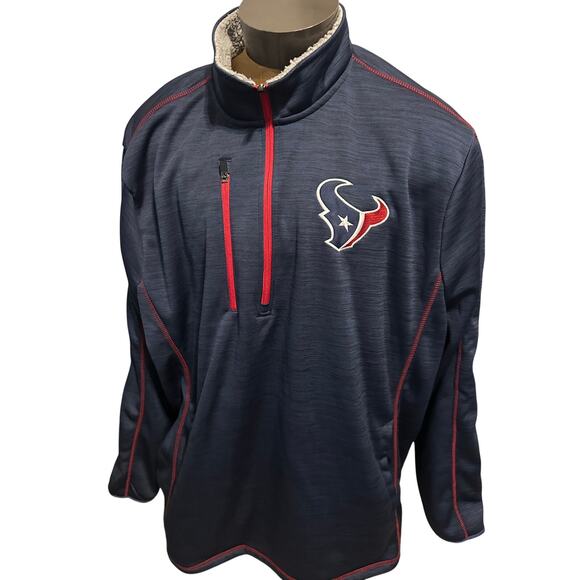 NFL Houston Texans Men’s 5XL Half ZIP Insulated Pullover - Picture 1 of 5